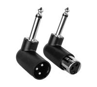 EHJRE 3 Broches Xlr Femelle Mâle à 1/4 "/6,35 Mm Adaptateur D'angle Connecteur XLR