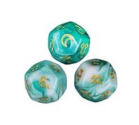 EHJRE 3 Pièces Signes D'astrologie Dés Dés Divertissement Jouets Collection de Dés Dés Acryliques Dés Polyédriques pour Jeux de Sociét, Styled