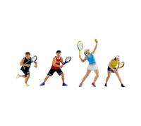 EHJRE 4x 1/64 Figures Miniatures Photographies de Tennis Thèmes Sportifs Requis