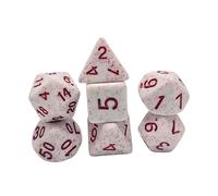 EHJRE 7 Pièces Dés Polyédriques Ensemble de Dés, Fournitures de Fête Mathématiques Comptage Aides Pédagogiques Jeu de Dés En Acrylique Ensemble pour Fête KT, rouge