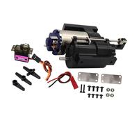 EHJRE Accessoires de Mise à Niveau D'équipement de Voiture RC 1/12 avec Engrenage de Servomoteur pour Voiture Télécommandée C24 Gas D90 91 96 98 99S, Noir