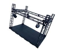 EHJRE Affichage Des Figures D'action avec Un Modèle D'affichage de Stade Lumineux avec Une Lumière pour Le Caractère D'anime Collectionné Minuscules Figures, Noir
