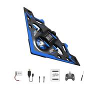 EHJRE Avion Télécommandé En Mousse pour Enfants, avec Décoration Lumineuse, Jouet D'avion de Chasse pour Parc, Pelouse, Maison, Jardin, à Partir de 3 An, Bleu