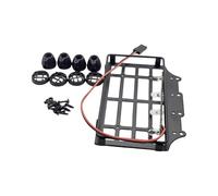 EHJRE Barres de toit RC, porte-bagages, métal avec lumière pour porte-bagages MN 82, accessoire de voiture RC pour 1/12, pièces de mise à niveau de voiture, Lumière Ronde