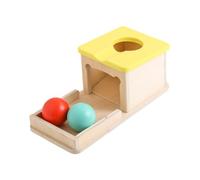 EHJRE Boîte de permanence d'objets en bois, boîte de dépôt de balles, avec balles, jouet d'apprentissage, pour bébés et tout-petits