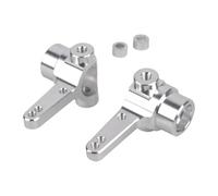 EHJRE Bras D'articulation avant En Aluminium RC 1:10, 2 Pièces, Coupelles de Direction avant Robustes de Remplacement pour Voiture RC GF02 Wr02C L WT01N, Argent