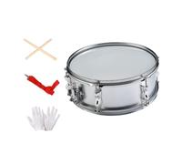 EHJRE Caisse claire de 14 pouces, instrument de percussion pour musiciens, batterie pour tous âges, Silver 14 Po