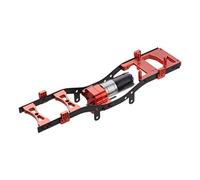 EHJRE Empattement En Métal Châssis Carrosserie Sheel 370 Moteur Adapté pour WPL C14 C24 1:16 échelle RC Camion Voiture Bricolage Pièces de Rechange, rouge
