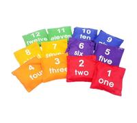 EHJRE Ensemble de jouets de sacs de haricots Cornhole pour enfants, sac de lancer de sacs de haricots Cornhole pour jeu de jardin en plein air, Nombre