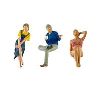 EHJRE Figurines de Personnages Diorama à l'échelle 1/64 Personnages de Rue Modèle Miniature Scène pour Enfants, 3 PiÈces