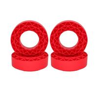 EHJRE Inserts En Caoutchouc de Silicone pour Pneus de 1.9 Pouces, 4 Pièces, Mousse de Remplacement, 106x42mm, pour Voiture RC à échelle 1/10, Chenille, ROUGE