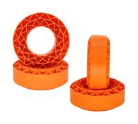 EHJRE Inserts En Caoutchouc de Silicone pour Pneus de 1.9 Pouces, 4 Pièces, Mousse de Remplacement, 106x42mm, pour Voiture RC à échelle 1/10, Chenille, Orange