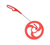 EHJRE Jeu D'anneaux Roulants de Cerceau, Jouet Interactif Traditionnel de 12 Pouces, Roue à Vent Poussant à La Main En Plein Air pour Parc, Activité, Fête, Rouge