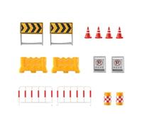 EHJRE Lot de 14 panneaux de signalisation miniatures, mini panneaux de signalisation à l'échelle 1/64 pour accessoires de photographie