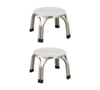 EHJRE Lot de 2 Petites Chaises Basses Rondes et Compactes Empilables pour Balcon
