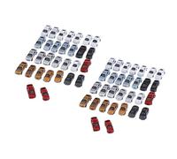 EHJRE Lot de 30 Miniatures de Voitures Peintes pour Modélisme Ferroviaire Echelle Z 1:200, 60 pièces