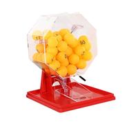 EHJRE Lotto Ball Machine, Game Cage et Number Picker Machine Machine Bingo Machine pour Fête, Soirée de Jeu, Barbecue, Joueur, Boules Jaunes Rouges