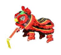 EHJRE Marionnette à Cordes à Main avec Tiges Artisanales, Marionnette Robuste Faite à La Main, Jouet Chinois pour Les Amateurs de Danse Du Lion, Noir Rouge