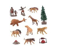 EHJRE Mini Modèle Animal Préhistorique 12 Pièces, Modèle Biologique Ancien, Figurines D'animaux Anciens de Simulation pour L'enseignement Des Jeux de Rôle, styler un