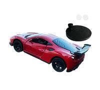 EHJRE Mini Modèle de Voiture Accessoires Auto 1:64 Véhicule Universel Tourner et Suivre Dérive Dynamique Décoratif Centrale Décor, Rouge
