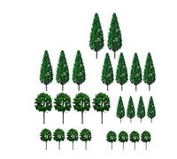 EHJRE Modèle arbres verts mini diorama arbres échelle des modèles de chemin de fer décors de paysage de décoration de jeu de décoration de jeu modèle ho, 25 Pièces