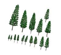 EHJRE Modèle arbres verts mini diorama arbres échelle des modèles de chemin de fer décors de paysage de décoration de jeu de décoration de jeu modèle ho, 16 Pièces