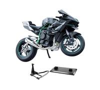 EHJRE Modèle de 1:10, Simulation, Décoration Créative à Collectionner Des Motos, Gris avec Stand