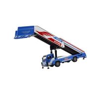 EHJRE Modèle de voiture d'embarquement d'aéroport à l'échelle 1/43, transporteur transformable pour cadeau d'anniversaire ou de vacances, Bleu
