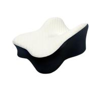 EHJRE Oreiller de Genou pour Dormeur Latéral En Mousse à Mémoire de Forme, Doux et Confortable, pour Dormir sur Le Côté, pour Les D'adultes, Noir et blanc