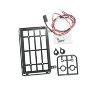 EHJRE Pièces de Toit En Métal - Pièces à Niveau avec 2LED -Lichter -Caccessories Remplacées pour MN82 1/12 RC Crawler Car Vehicle Diy Modifié, Abat-jour Rond