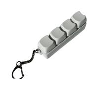 EHJRE Porte-clés, Cadeaux Portables pour Adultes, Multifonctionnel, Amusant, Robuste, Bouton de Décompression Du Clavier, Blanc, 4 Claviers