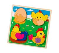 EHJRE Puzzle en Bois, Jouets D'éducation Précoce, Apprentissage Préscolaire pour Garçons et Filles, Cadeaux de Motricité Fine, Jouets éducatifs, Puzzle, Poussin
