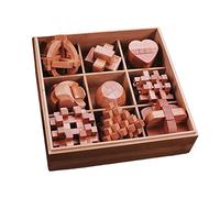 EHJRE Puzzles Esprit Puzzles Boîte Serrure Ensemble 3D Puzzle Déverrouiller Jouet pour Enfants Adulte Famille Jeux Faveurs Cadeau Éducatif, 9 pièces Adulte