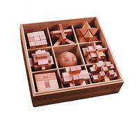 EHJRE Puzzles Esprit Puzzles Boîte Serrure Ensemble 3D Puzzle Déverrouiller Jouet pour Enfants Adulte Famille Jeux Faveurs Cadeau Éducatif, 9 pièces Avancé