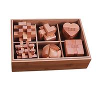 EHJRE Puzzles Esprit Puzzles Boîte Serrure Ensemble 3D Puzzle Déverrouiller Jouet pour Enfants Adulte Famille Jeux Faveurs Cadeau Éducatif, 6PCS