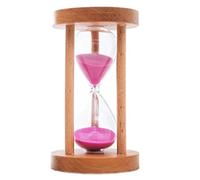 EHJRE , Sablier en Bois 6 Minutes/8 Minutes/12 Minutes/20 Minutes/25 Minutes, Horloge pour Salle de Jeux, Rose, 12min