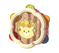 EHJRE Tambourin Tambour pour Enfants Hochet Motricité Fine Tambourin à Main Tambour à Main pour Bébés Tout-Petits Enfants Filles Garçons Cadeaux, Rose