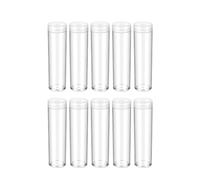 EHJRE Tubes de stockage de pièces de monnaie, conteneur de pièces de monnaie, étui de protection Transparent avec couvercle à vis 10 pièces, 22.25 mm