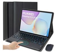 EHLCYS Coque Clavier pour Huawei MatePad 11,5 Pouces 2025 Tablette, Rétroéclairage 7 Couleurs, Pavé Tactile Intelligent Détachable, AZERTY Français Clavier Bluetooth, Étui Folio Ultra-Fin avec Souris