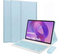 EHLCYS Coque Clavier pour Lenovo Idea Tab Plus 12,1 Pouces/Tab K12 2025 Modèle (TB361ZU/TB361FU), AZERTY Clavier Bluetooth Détachable, Étui De Protection Ultra-Fin Multi-Angles Et Souris,Bleu