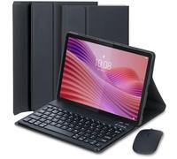 EHLCYS Coque Clavier pour Lenovo Tab 10,1 Pouces 2025 (TB-311FU/TB-311XU), QWERTY Clavier Bluetooth sans Fil Détachable, Étui Folio Multi-Angles Ultra-Fin avec Souris,Noir