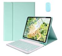 EHLCYS Étui avec Clavier pour Samsung Galaxy Tab A8 10,5" Modèle 2022 (SM-X200/X205/X207), Clavier Français Bluetooth sans Fil Détachable Magnétique, Étui Fin Et Léger avec Porte-Stylo,Mint Green