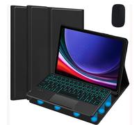 EHLCYS Étui avec Clavier pour Tablette Xiaomi Redmi Pad SE 11" 2023, Clavier Bluetooth sans Fil Amovible Rétroéclairé 7 Couleurs avec Pavé Tactile Intelligent Multi-Contacts Et Souris