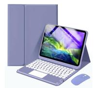 EHLCYS Étui avec Clavier pour Xiaomi Redmi Pad SE 11" 2023 Tablette, Clavier Bluetooth sans Fil Magnétique Détachable, Étui Fin avec Pavé Tactile Intelligent Multi-Contacts Et Souris,Violet
