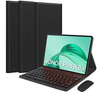 EHLCYS Étui Clavier pour Honor Pad X8a 11 Pouces 2024 Tablette, Clavier Bluetooth sans Fil Détachable, Étui Folio Magnétique Multi-Angle Ultra-Mince avec Souris,Noir
