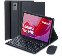 EHLCYS Étui Clavier pour Lenovo Tab M11 11 Pouces 2024 Modèle (TB330FU/TB330XU) avec Souris, QWERTY Clavier Bluetooth sans Fil Détachable, Support Multi-Angles Ultra-Fin,Noir