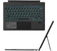 EHLCYS Type Cover pour Microsoft Surface Go 4 (2023)/Go 3 (2021)/Go 2 2020/Go 2018, Clavier Bluetooth sans Fil Ultra Fin avec Trackpad, Clavier Portable Amovible Rétroéclairé 7 Couleurs