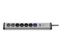 EHMANN 0215x00078301 Master/Slave PRO Multiprise 5 + 2 prises (1 maître, 4 esclaves, 2 permanentes) avec protection contre les surtensions
