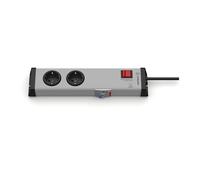 EHMANN 0221x00022301 Multiprise Double avec Interrupteur FI intégré 30 mA, câble d'alimentation de 1,5 m