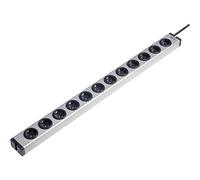 EHMANN 0600x00122031 Multiprise Universelle en Aluminium 12 Prises, câble de 1,5 m